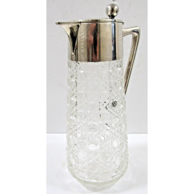 1905 Kaiser Wilhelm II Kaiserlicher Yacht Club 800 Silver and Cut Glass Carafe For Sale - Image 12 of 18