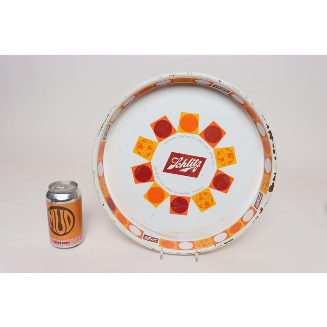 1960s Mid-Century American Modern Schlitz Enameled Metal Beer Tray For Sale - Image 5 of 18