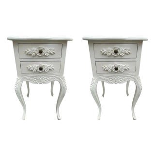 Set of 2 French Provincial Nightstands For Sale