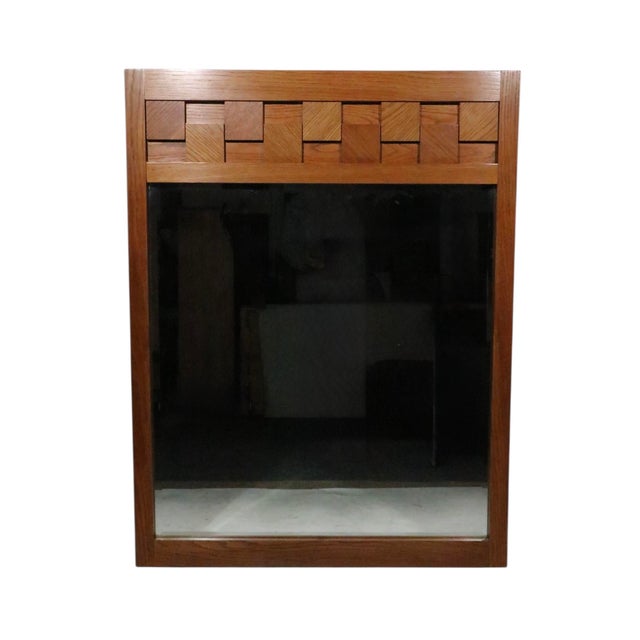 Mid 20th Century Mid Century Brutalist Lane Stacatto Wall Mirror C. 1970's For Sale - Image 5 of 9