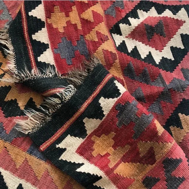 Vintage Afghan Maimana Kilim Rug, 1960s For Sale - Image 4 of 12