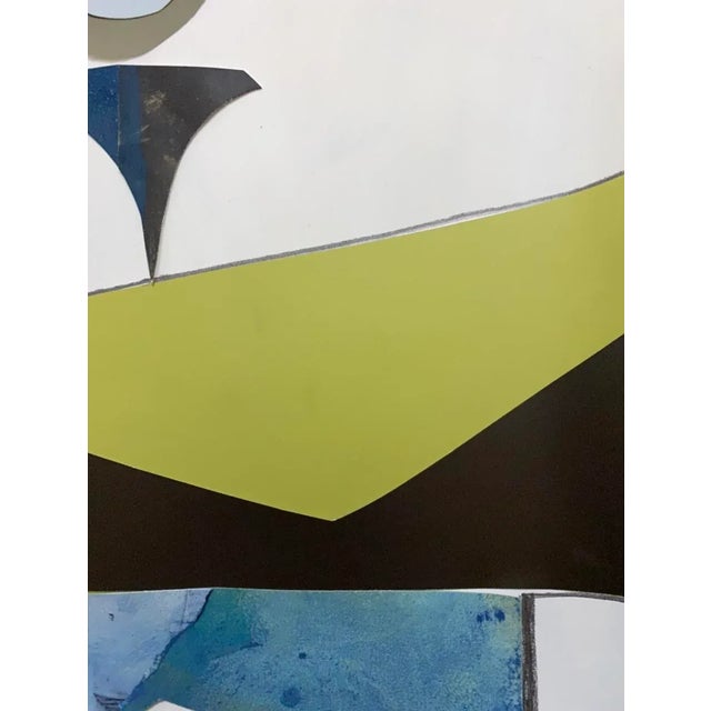 "3am" Contemporary Abstract Original Mixed-Media Collage on Paper by Zac Woodiel For Sale - Image 4 of 6