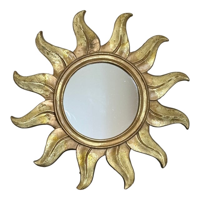 Vintage Late-20th Century Sunburst Wall Mirror For Sale