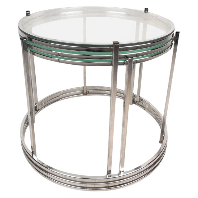 MidCentury Chrome & Glass Nesting Tables Set of 3 Chairish