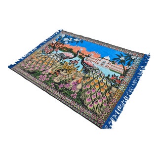 Vintage Peacock Pattern Tapestry For Sale