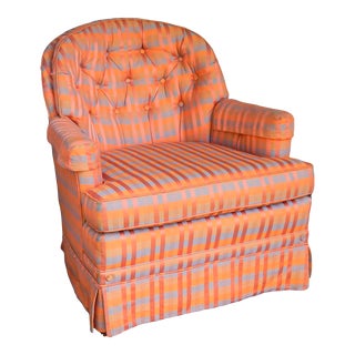1970s Vintage Woodmark Originals Skirted Club Chair For Sale