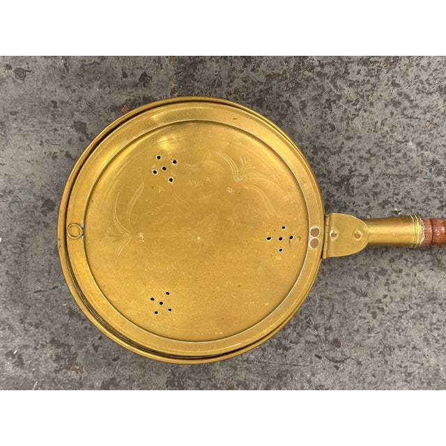 Late 19th Century Antique Brass Bed Warmer, 19th Century For Sale - Image 5 of 12