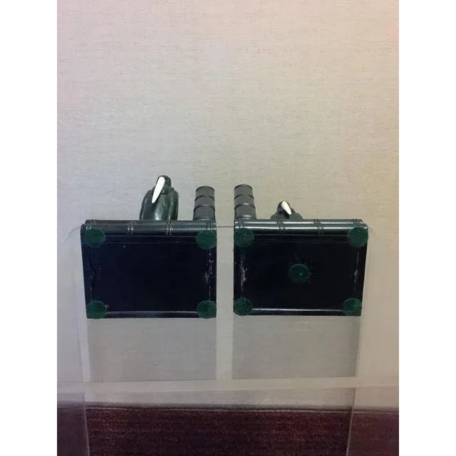 1920s Art Deco Marcel Bouraine Maribou Stork Bookends - A Pair For Sale - Image 5 of 10