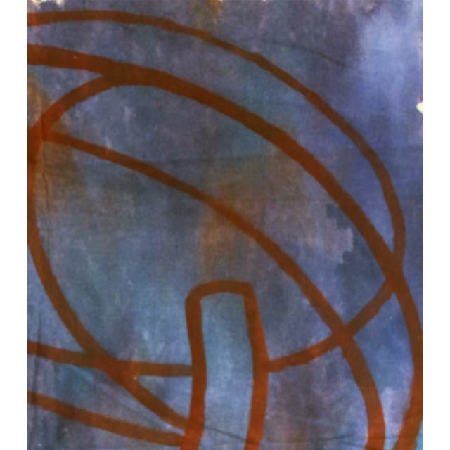 2010s "Swing" 2010. Oil on Canvas by Joe Ginsberg. Predominantly Cerulean Blue, Violet & Cream Field With Red Highlights. For Sale - Image 5 of 7