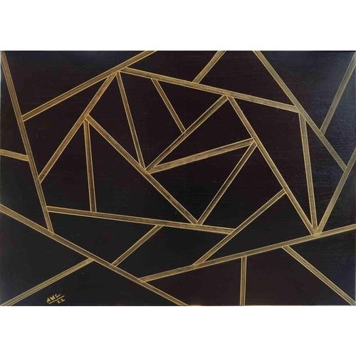 Anna Maria Caboni, Golden Black, 2022, Acrylic For Sale - Image 4 of 5