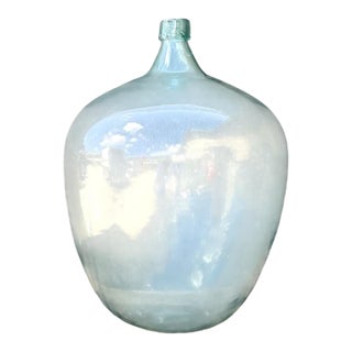 Vintage Monumental Glass Demijohn Bottle For Sale