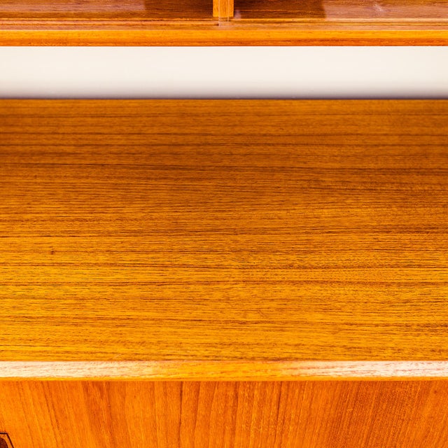 Vintage Danish Modern Teak Sideboard With Hutch For Sale - Image 13 of 15