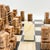 Vintage Hand Carved Marble & Onyx Chess Set With Sculptural Aztec Inspired Pieces For Sale - Image 4 of 9