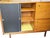 Metal Italian Teak and Black Skai Sideboard by G. Coslin for 3V Arredamenti, 1960s For Sale - Image 7 of 16