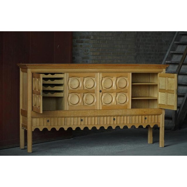 1960s Vintage Danish Oak Sideboard by Henning Kjærnulf for Nyrup Furniture Factory, 1960s For Sale - Image 5 of 18