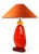 Pebble lamp by François Chatain, 1980. Red, yellow, and burgundy ceramic pebbles. Electrification checked. Original orange...
