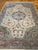 Cream Vintage Persian Tabriz Rug, Hand-Knotted Wool & Silk, Fine Floral Pattern, Ivory & Taupe, 7x10 For Sale - Image 8 of 18