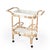 Selena 34.5 in. W Rectangular Rattan 2 Tier Mobile Removeable Top Bar Cart with Bottle Holders, Smooth White For Sale - Image 9 of 9