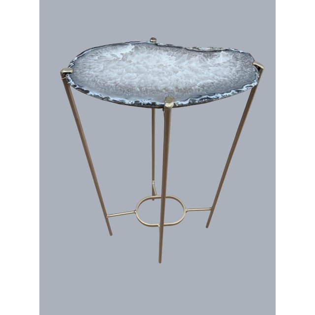 Contemporary Unusual Modern Handcrafted Geode Drinks Table For Sale - Image 3 of 6