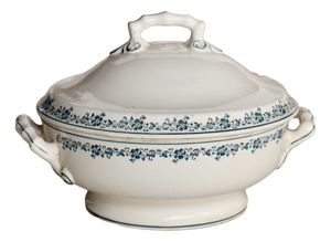 Antique Ironstone Tureen Capucine from Longwy, 1870