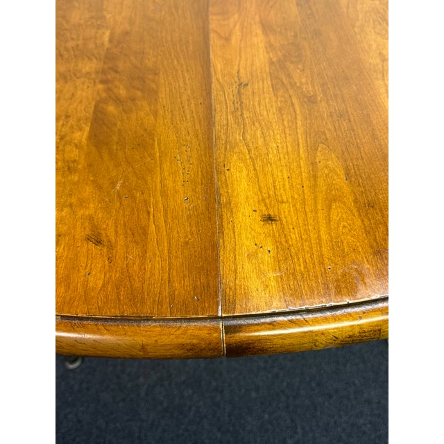 Ethan Allen Maison Cherry and Wrought Iron Dining Table For Sale - Image 9 of 12
