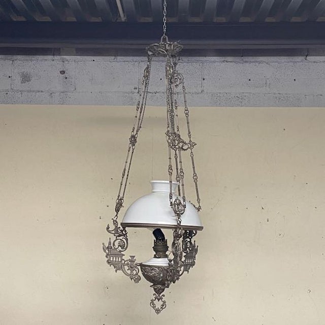 Vintage Oil Pendant Lamp, 1920s For Sale - Image 16 of 16