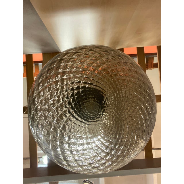 Murano Murano Style Glass Balloton Fume Pendant Sphere For Sale - Image 4 of 8