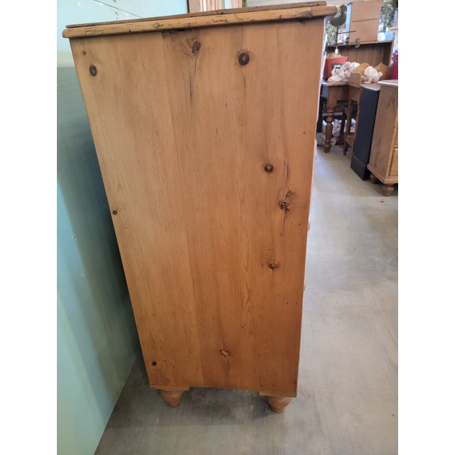 Antique Pine Two Drawers Over Three Drawers - Chest of Drawers - From Uk - Circa 1880 For Sale - Image 9 of 12