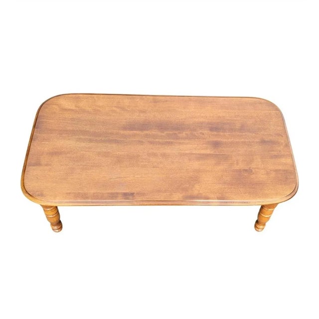 Ethan Allen 20th Century Ethan Allen American Classical Style Maple Cocktail Table For Sale - Image 4 of 7