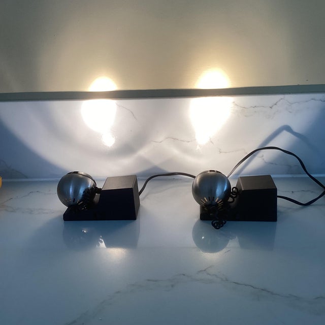 Eyeball Magnetic Desk Lamps from Osram, 1980s, Set of 2, in Very Good conditions. Designed 1980 to 1989 This piece has an...