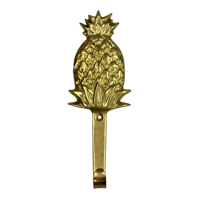 Vintage Brass Pineapple Wall Hook For Sale