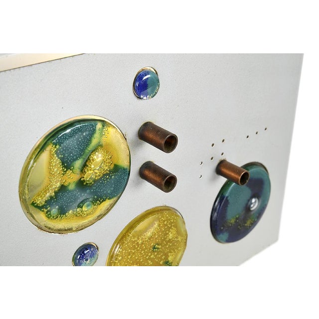 Dutch Table Lamp in Glass, Copper & Metal, 1980s For Sale - Image 8 of 9