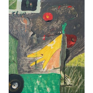 Tello, Abstract Composition, Oil on Canvas For Sale