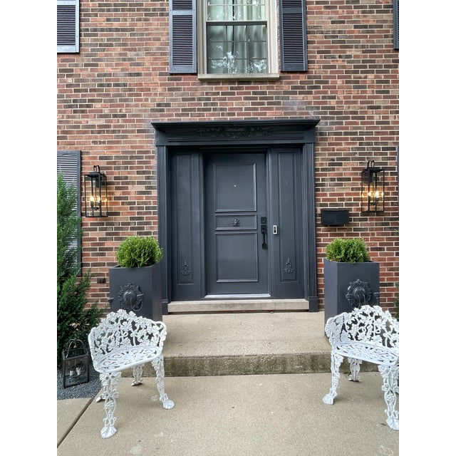 2 Vintage Victorian-Style Cast Iron Grapevine Leaf Garden Patio Chairs For Sale - Image 10 of 11
