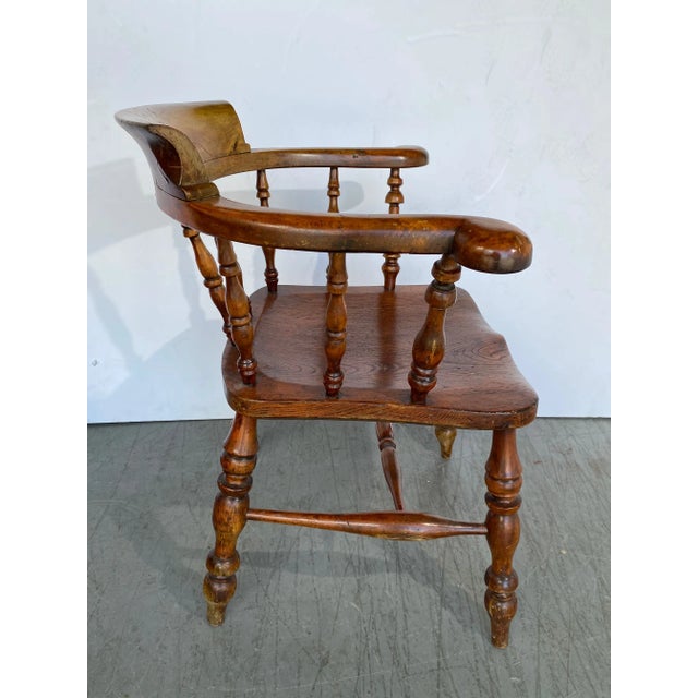 Mid 19th Century 1850 English Smokers Bow Chairs Set of 4 For Sale - Image 5 of 6