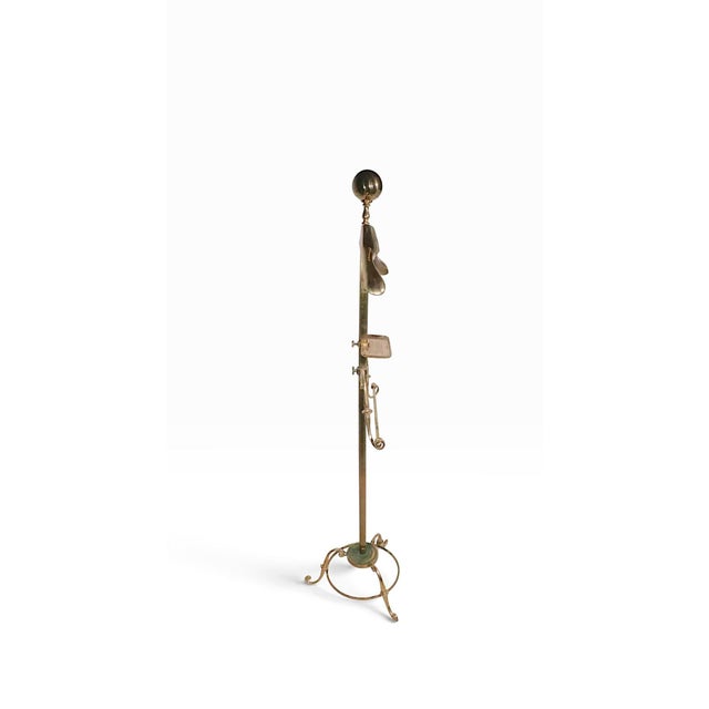 Mid 20th Century Stylish Hollywood Regency Brass Costumer Valet Stand by Glo-Mar For Sale In New York - Image 6 of 13