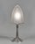 Muller Frères Muller Freres French Art Deco Table Lamp 1930s - Geometric Scales Frosted Glass & Nickel For Sale - Image 4 of 12