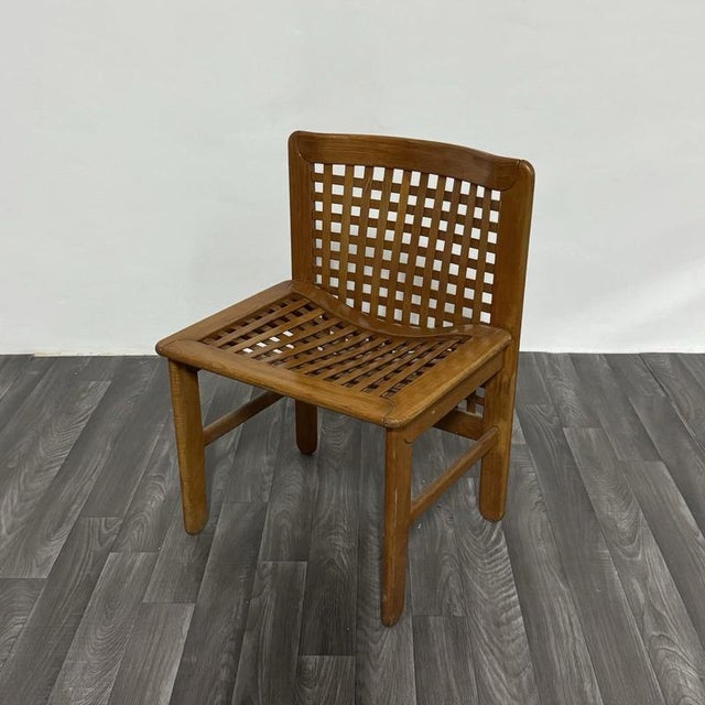 Wood Transenna Chair by Titina Ammannati & Giampiero Vitelli for Pozzi & Verga, 1970s For Sale - Image 7 of 14
