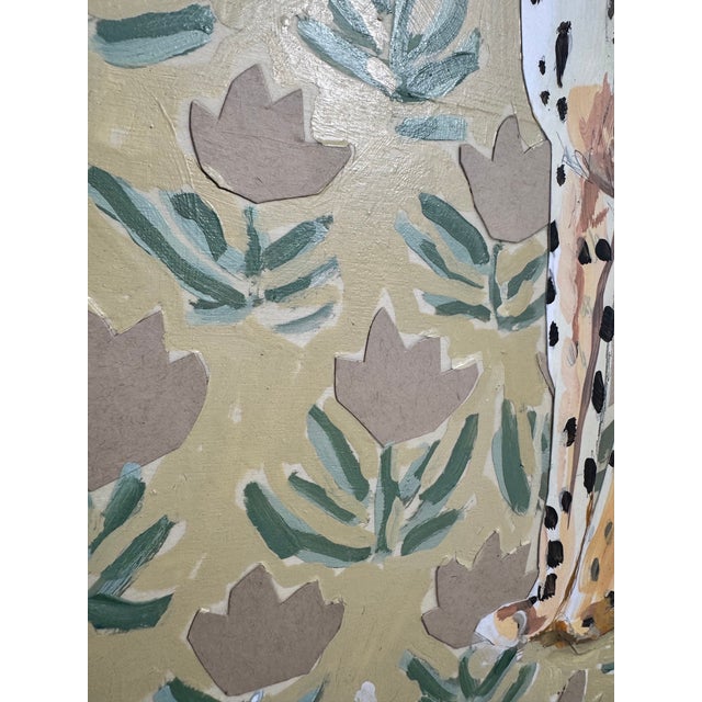 Block Print With Cheetah Painting For Sale In Atlanta - Image 6 of 14