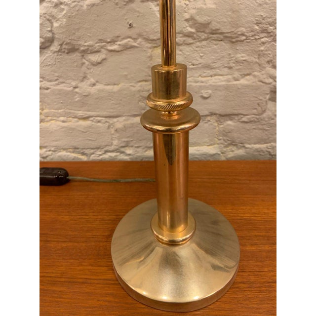 Adjustable height of 21" to 25-1/4" Circa: 1980 Inspired by Chapman, Casella and George Jense lamps. The shade is original...