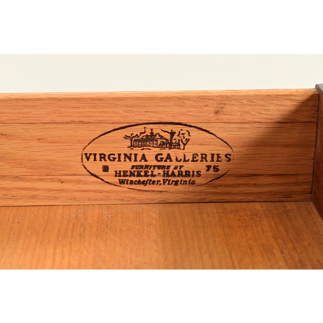 Brown Henkel Harris Queen Anne Lady Astor Solid Mahogany Slant Front Writing Desk For Sale - Image 8 of 14