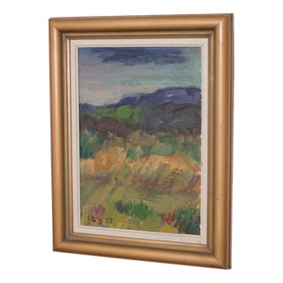 Ivan Broberg, Countryside, 1950s, Oil on Panel, Framed For Sale