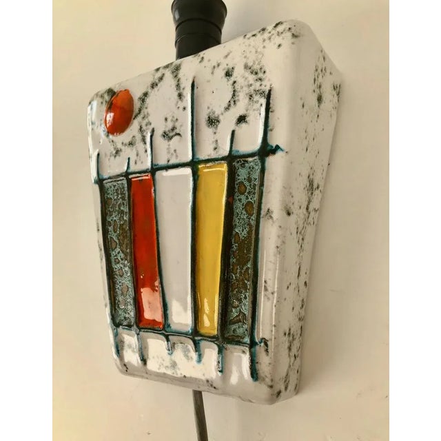 Modern Hungarian Wall Light from The Studio Ceramics Movement, 1950s For Sale - Image 6 of 12
