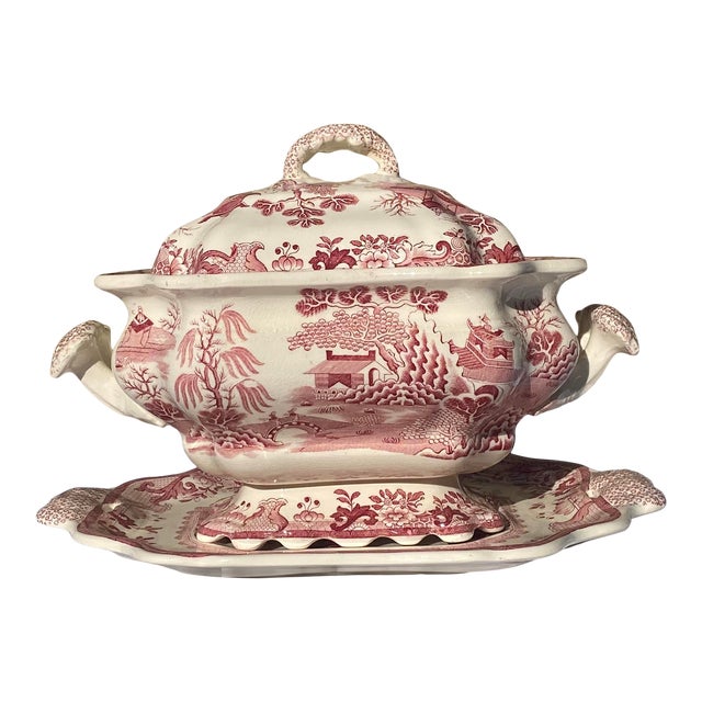 Antique Soup Tureen & Underplate 2 Pieces Chairish