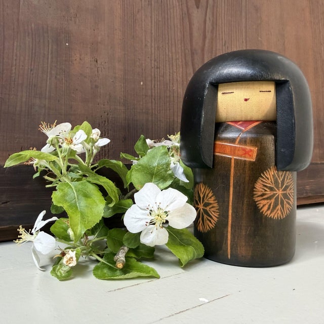 Small vintage Gunma kokeshi titled “Little Girl”, created by Sansaku Sekiguchi, one of the most highly regarded artists...