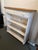 Shabby Chic Shabby Chic White + Tan Bookshelf, Vintage For Sale - Image 3 of 12