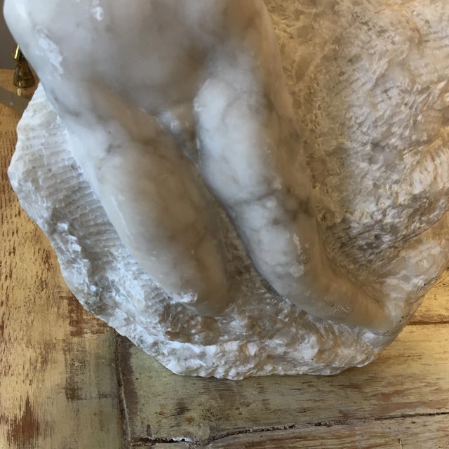 Carved Marble Male Figure Sculpture For Sale - Image 4 of 13