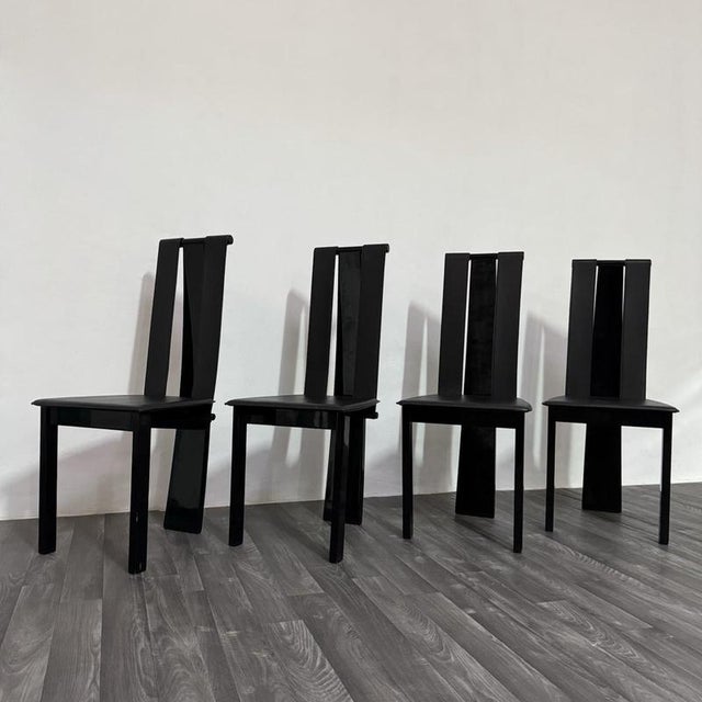 Postmodern Dining Chairs, 1980s, Set of 4 For Sale - Image 4 of 18