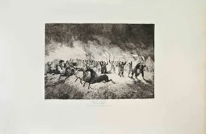 Charles Amédée De Boret, Camp de Chalons, Etching, 1870s