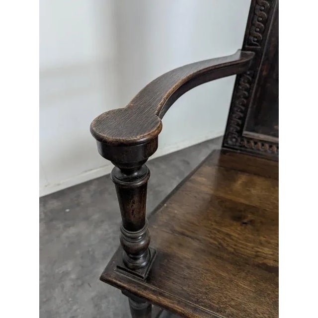 Renaissance Style Caquetoires Armchairs in Oak, Set of 2 For Sale - Image 9 of 10